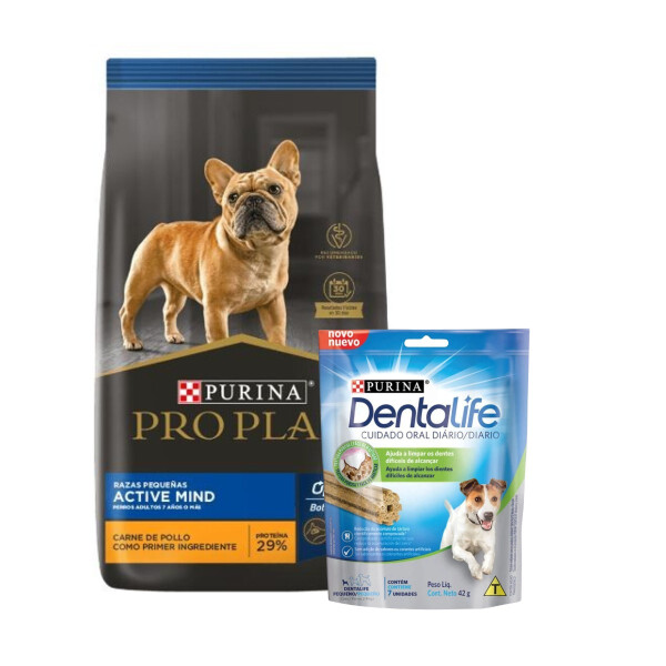 PRO PLAN ACTIVE MIND RZ PEQUEÑA 3 KG + DENTALIFE PERROS RAZAS PEQUEÑAS 42 G PRO PLAN ACTIVE MIND RZ PEQUEÑA 3 KG + DENTALIFE PERROS RAZAS PEQUEÑAS 42 G