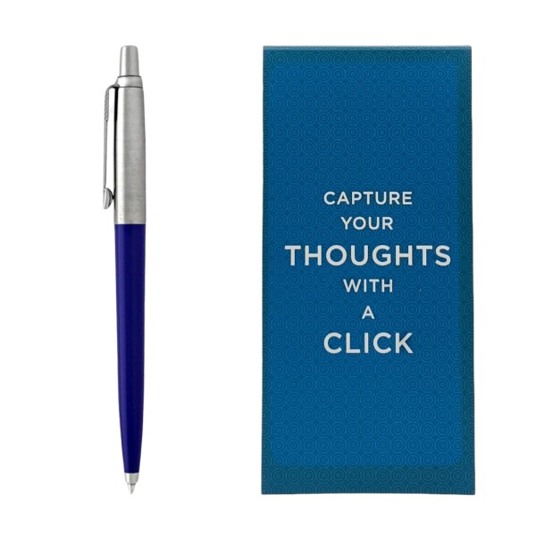 SET LAPICERA PARKER JOTTER Y NOTEPAD 21 Azulcombinado