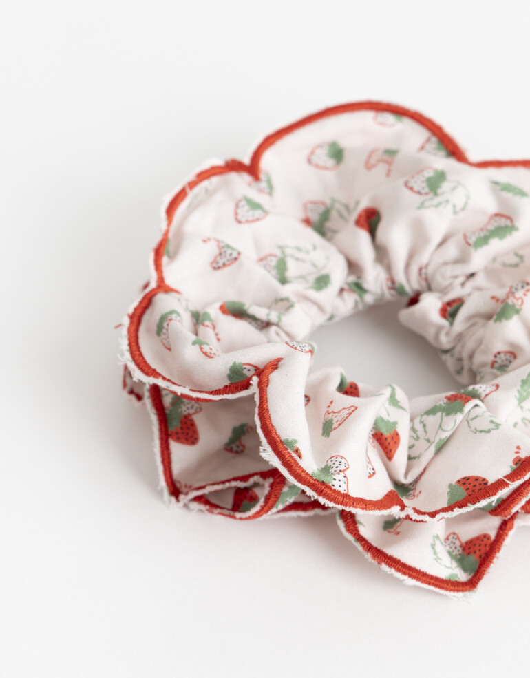 Skunzies Estampados Maxi Scrunchie Frutillas - Combinacion Multicolor