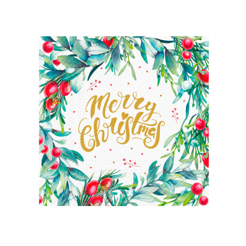 Servilleta Feliz Navidad x20 Servilleta Feliz Navidad x20