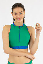 Top sporty liso Verde vibrante