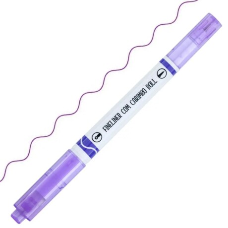 Fibra con Sello BRW 2 en 1 Lila y sello de linea continua ondulada