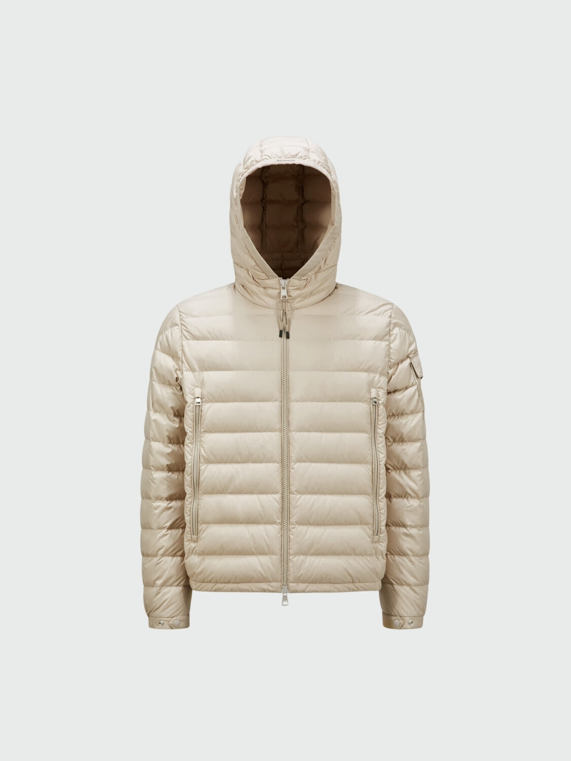 Moncler - Chaqueta rellena de plumas con capucha, Galion Crema