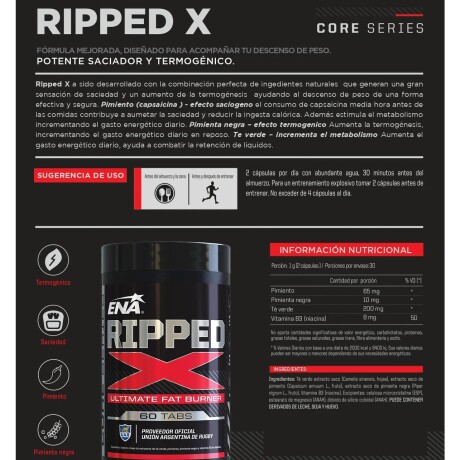 OFERTA PROXIMO VENCIMIENTO ENA Ripped X 60caps OFERTA PROXIMO VENCIMIENTO ENA Ripped X 60caps