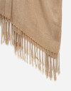 Kimonos Kimono Tejido Con Flecos - Marron Beige