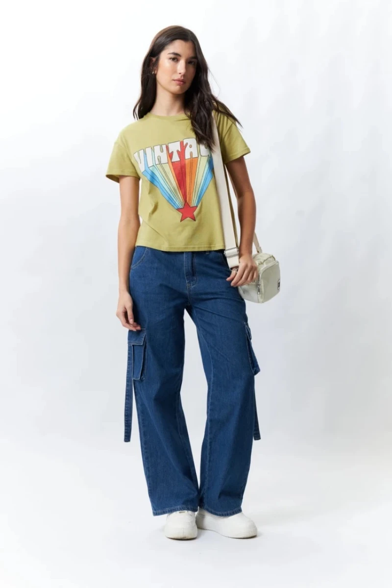 T-SHIRT P.CAKE VINTAGE - VERDE 