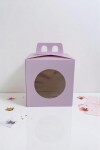 Caja flexi 52 13x13x12 con visor + asa. LILA