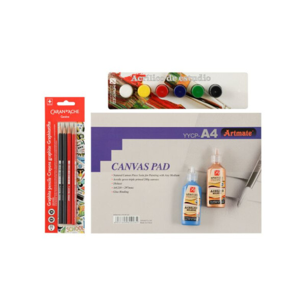 Kit creativo acrílicos y dibujo Única