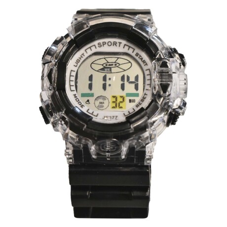 Reloj Deportivo de Pulsera Waterproof Pantalla Luz p/ Mujer Negro