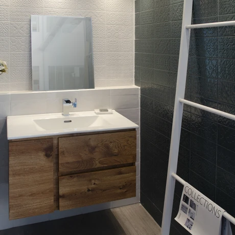 Ceramica Tipo Brick Blanco Decorado 12X24Cm Pared GAMAS DE BLANCO