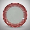 PLATO DE POSTRE CON DISEÑO ESPIRALES ROJOS - BG PLATO DE POSTRE CON DISEÑO ESPIRALES ROJOS - BG