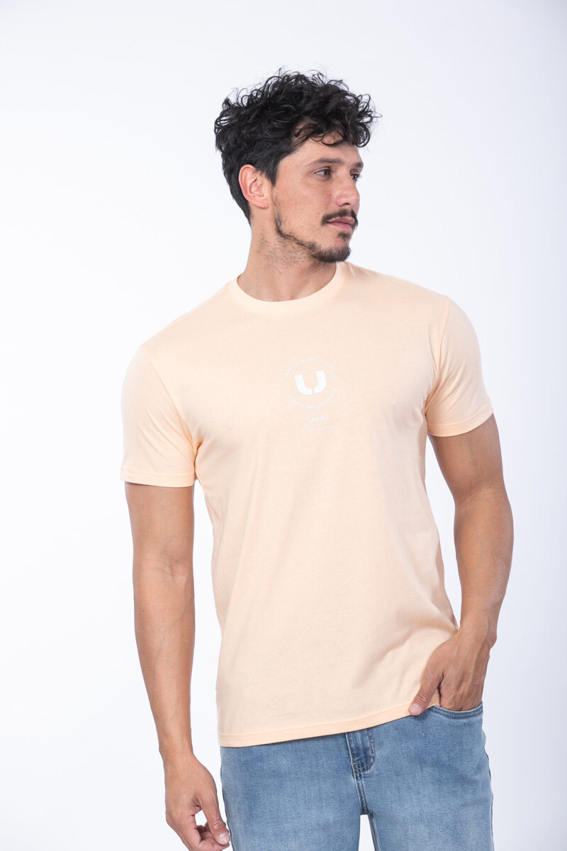 Remera UFO manga corta Salmon