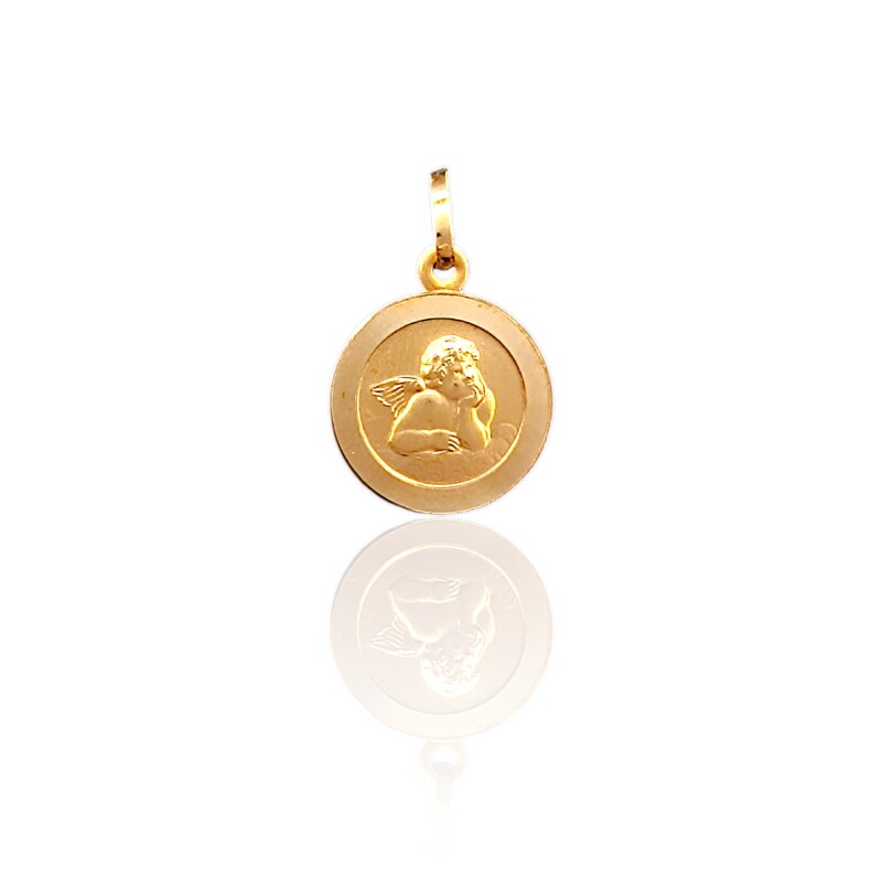 Dije Ángel de la guarda-Oro bajo-Sin Piedra-CP8608 Sinpiedra