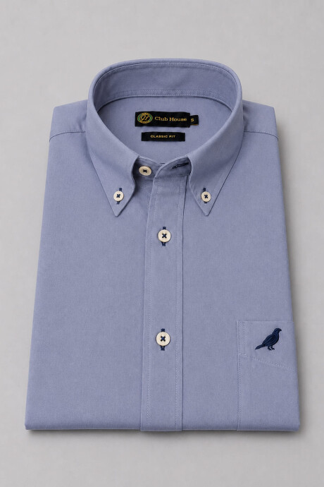 Camisa Cotton Twill Botton Down Steel