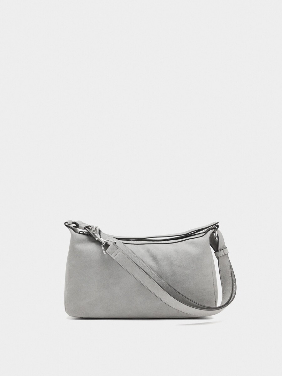 Bolso Bandolera Efecto Piel gris