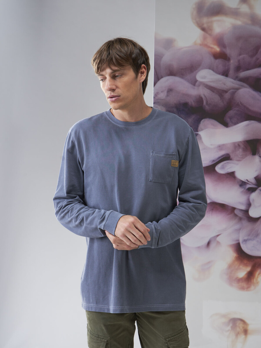 T-SHIRT TAZ PIQUE L/S - MARINO 