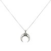 Conjunto Luna invertida- Plata 925 - Piedra Cuarzo Rosa- CJ3030 Conpiedra