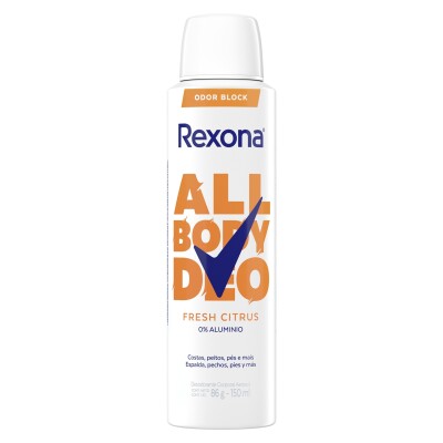 Desodorante Aerosol Rexona All Body Fresh Citrus 150 Ml. Desodorante Aerosol Rexona All Body Fresh Citrus 150 Ml.