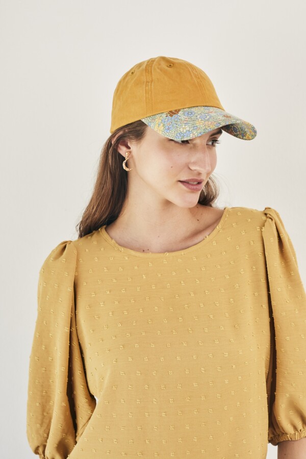 Gorra Lavada Print Oro