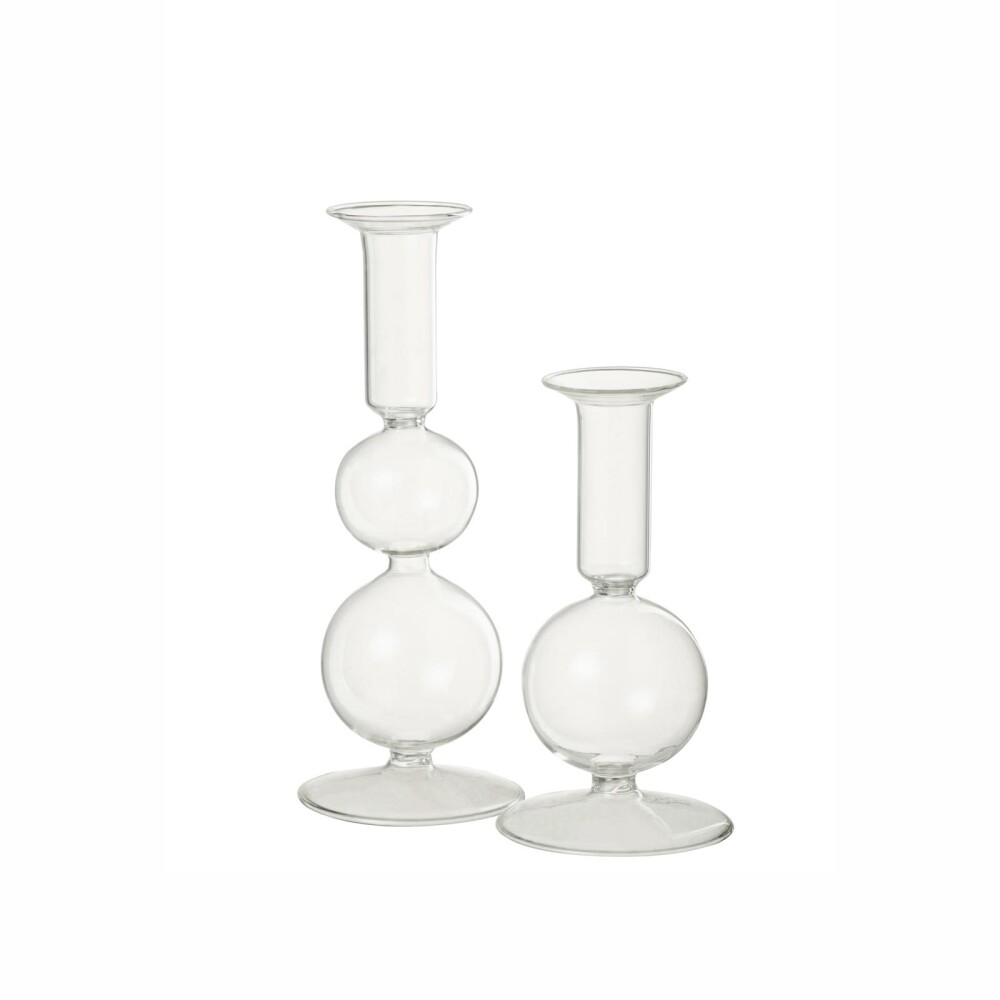 CANDELABRO VIDRIO TRANSPARENTE ORB