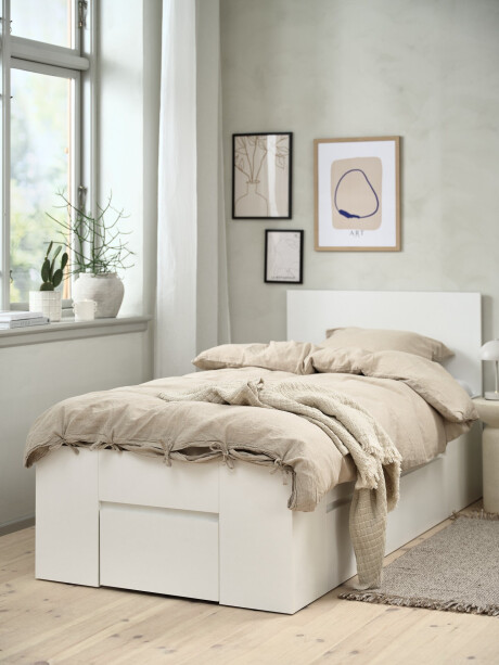 Estructura cama 90x200 LIMFJORDEN 3 cajones blanco Estructura cama 90x200 LIMFJORDEN 3 cajones blanco