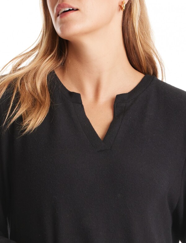 Buzo Soft Esc V NEGRO