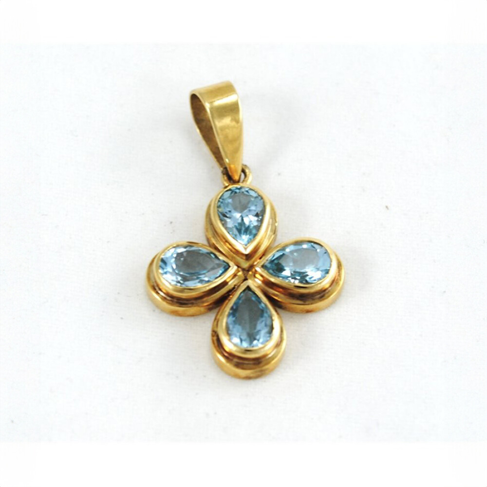 Dije Oro 18 K Y Topacios Dije Oro 18 K Y Topacios