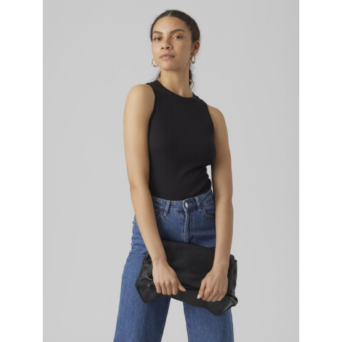 VMLAVENDER SL O-NECK TOP VMA NOOS BLACK