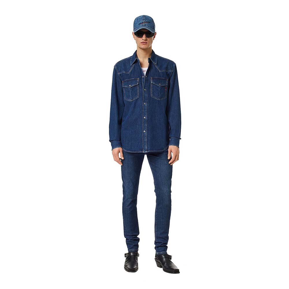 Camisa Para Hombre D-Ocean Blue Denim