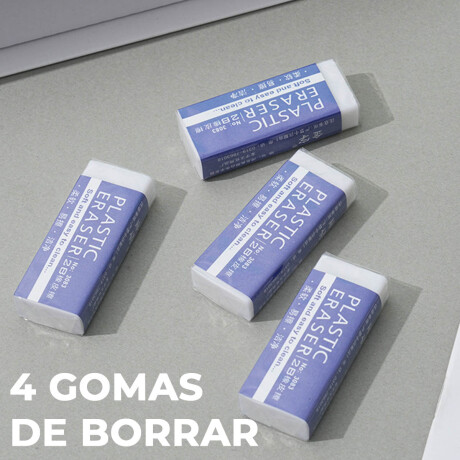 Set Lápiz Mecánico X6 + 4 Gomas + 90 Grafos Y Estuche Esc006001