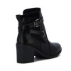 Botas Mujer Comfortflex Taco Medio Con Hebillas Negro