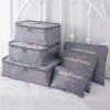 Set 6 bolsas organizadoras equipaje de viaje para valija gris