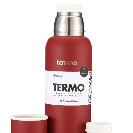 Termo Terrano Slim con Manija 750ML ROJO