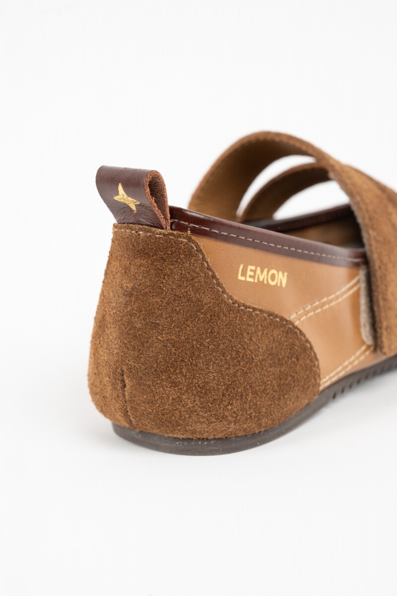 Chatita Cuero Combinada Camel