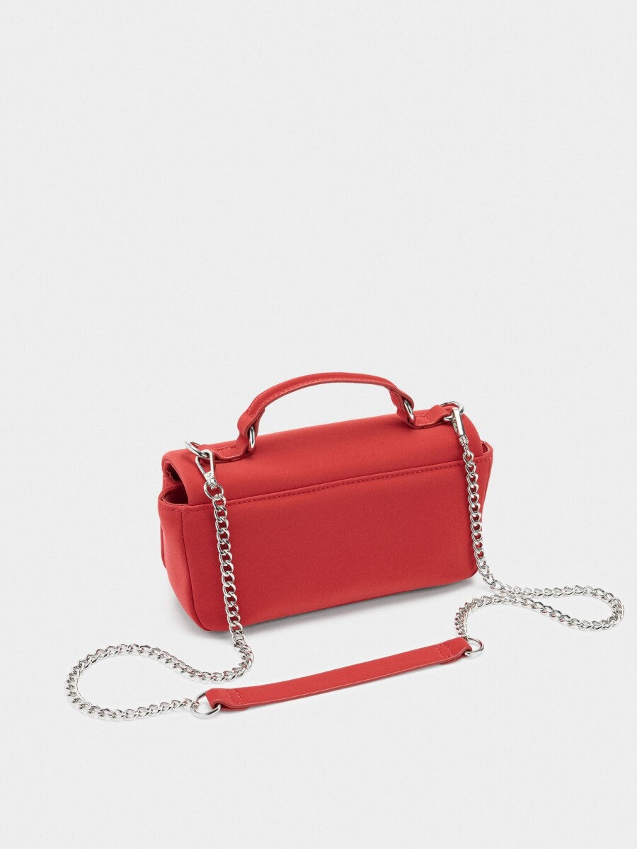 Bolso Bandolera Acolchado Textura Suave rojo