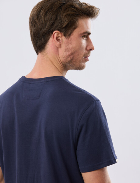 REMERA ESTAMPADA DE ALGODÓN Azul