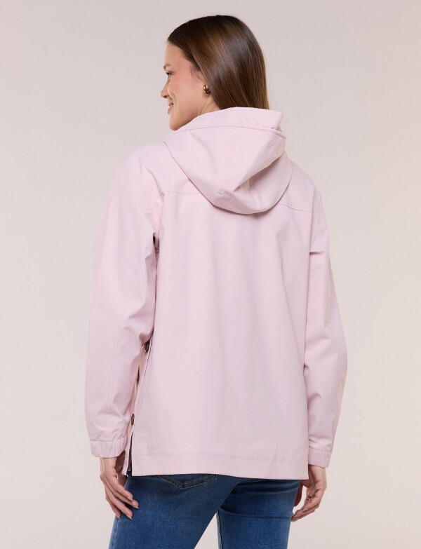Gabardina Con Capucha Impermeable ROSA