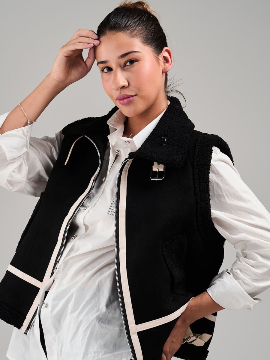 Chaleco con sherpa Slowly - Black 