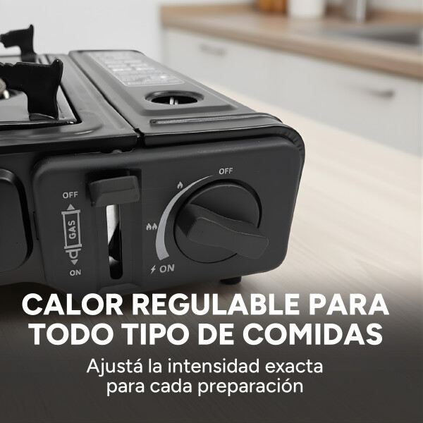 Anafe Cocina Portatil Parrilla Quemador A Gas Cocina Camping Color Negro