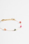 Pulsera piedras acero dorado