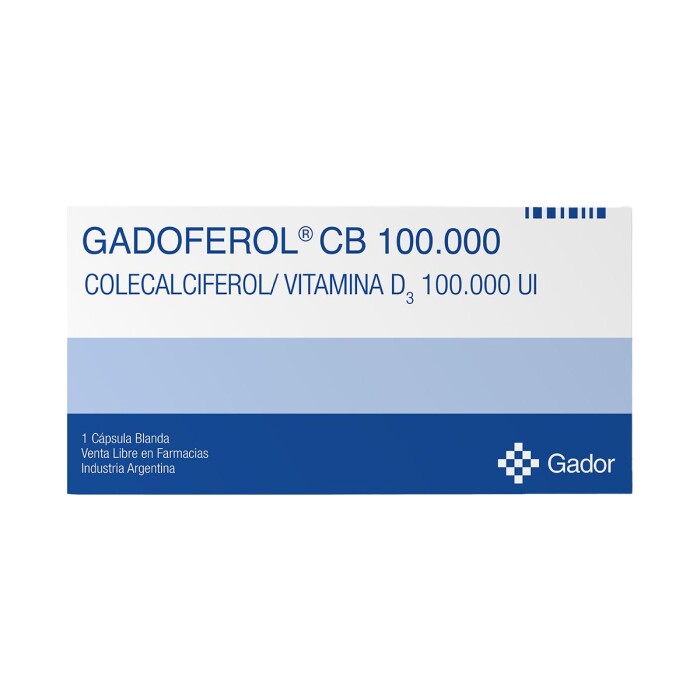 GADOFEROL CB.D3100.000UI CJ X 1 CAPS.BL. única
