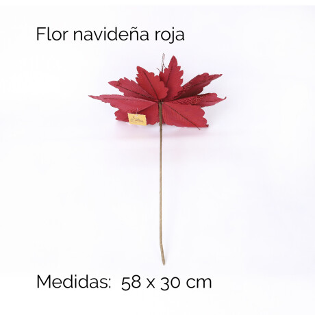 Flor Navideña Roja 58x30cm Flor Navideña Roja 58x30cm