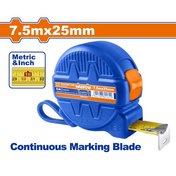 CINTA METRICA 7.5 MTS X 25MM WADFOW CINTA METRICA 7.5 MTS X 25MM WADFOW