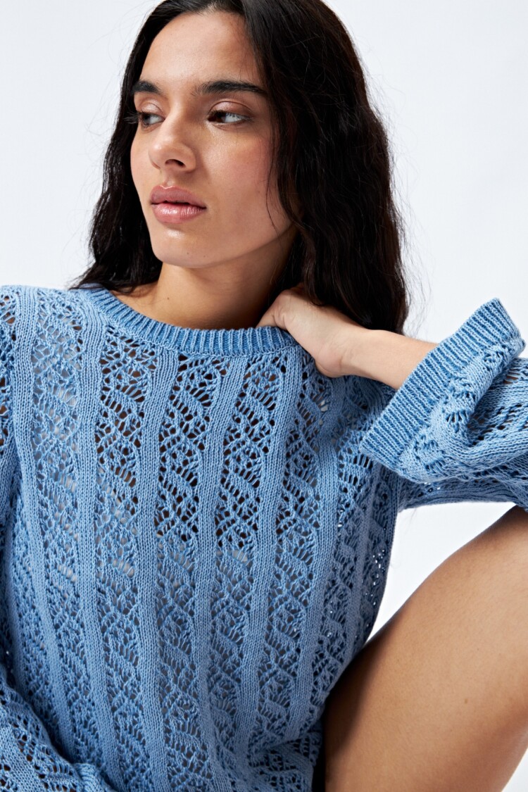 SWEATER MARINO Azul Lavado