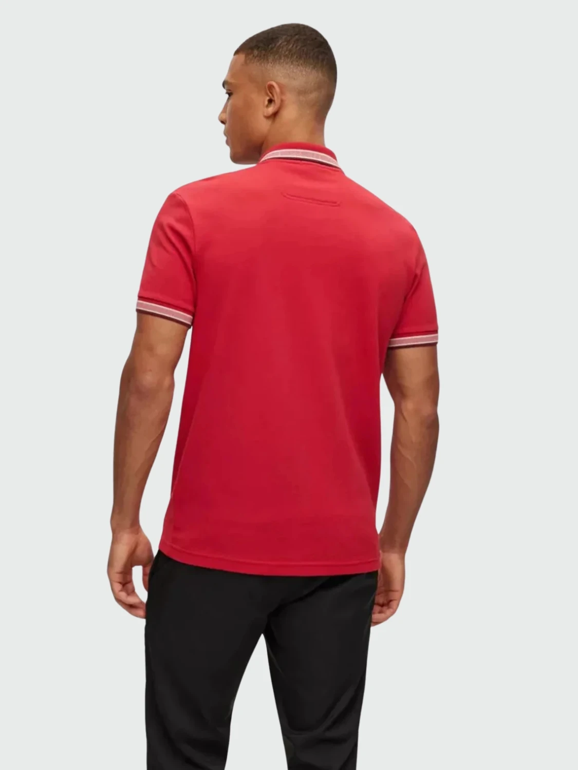 BOSS -Remera polo de algodón, regular fit, PADDY Rojo