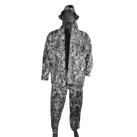 Equipo táctico chaqueta + pantalón + capelina Pixelado gris