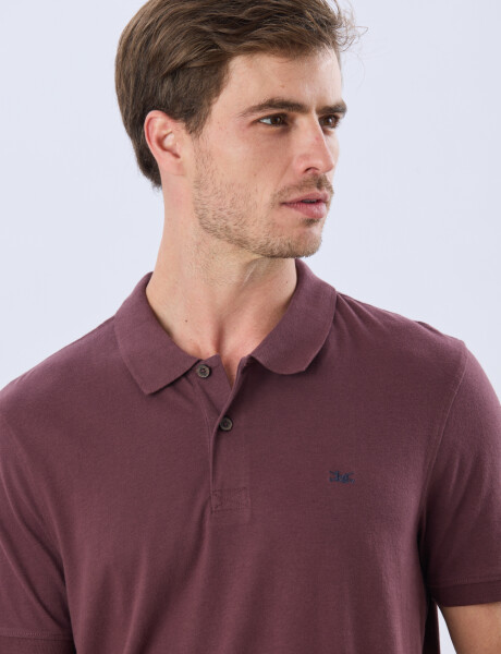 REMERA POLO LISA JERSEY Bordo