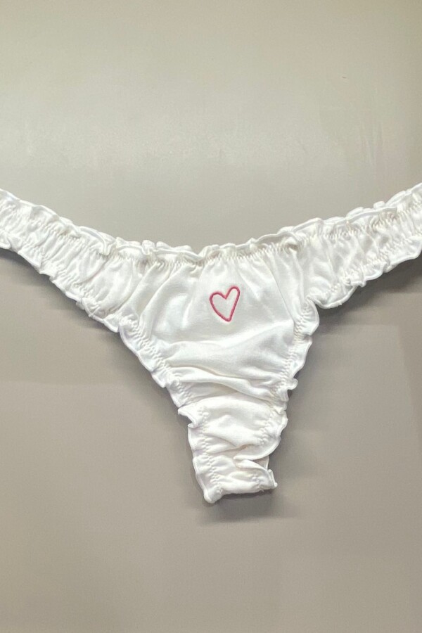 Pantie Cata Less - Bordada Crema