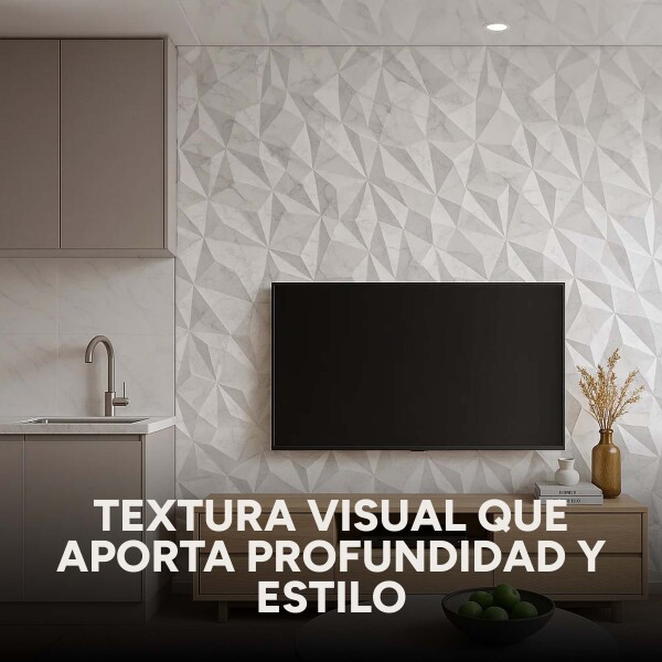 Revestimiento de Pared Panel 3D PVC 50x50cm Flor Simétrica Diseño Mármol Oscuro