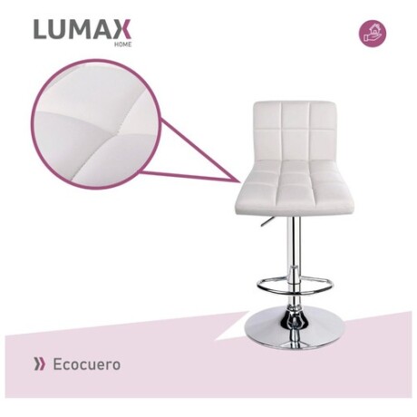 Taburete para bar tipo Sillon Lumax Odo Blanco